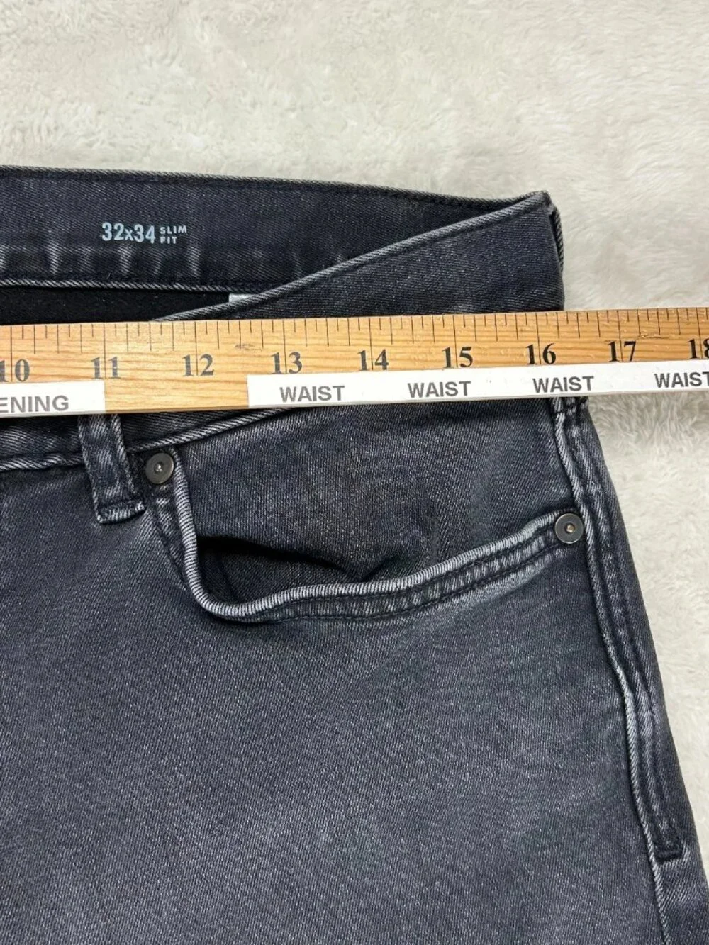 Banana Republic Traveler Jeans Mens Slim Fit Straight 32x34‎ Denim Charcoal
